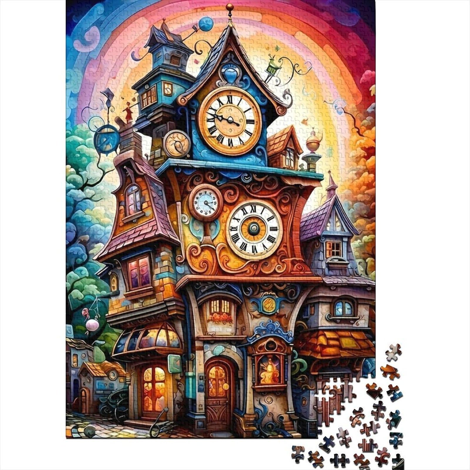 Fantasy Clock Tower Jigsaw Puzzle for Adults 1000 Pieces Wall Art Decor nan