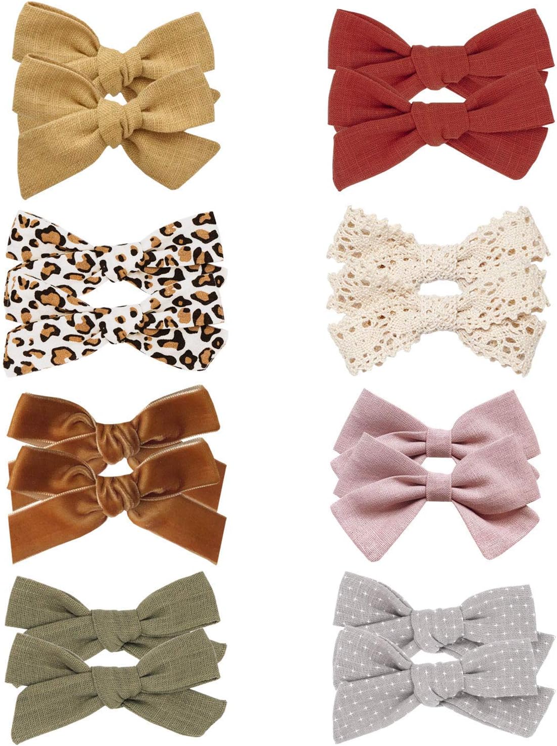 16 Piezas de Pinzas Para el Pelo de Bebé Niña Pasadores Pinzas de Cocodrilo Accesorios para el Cabello para Niñas, Niños, Adolescentes y Niñas Grandes, 8 Pares (M17)