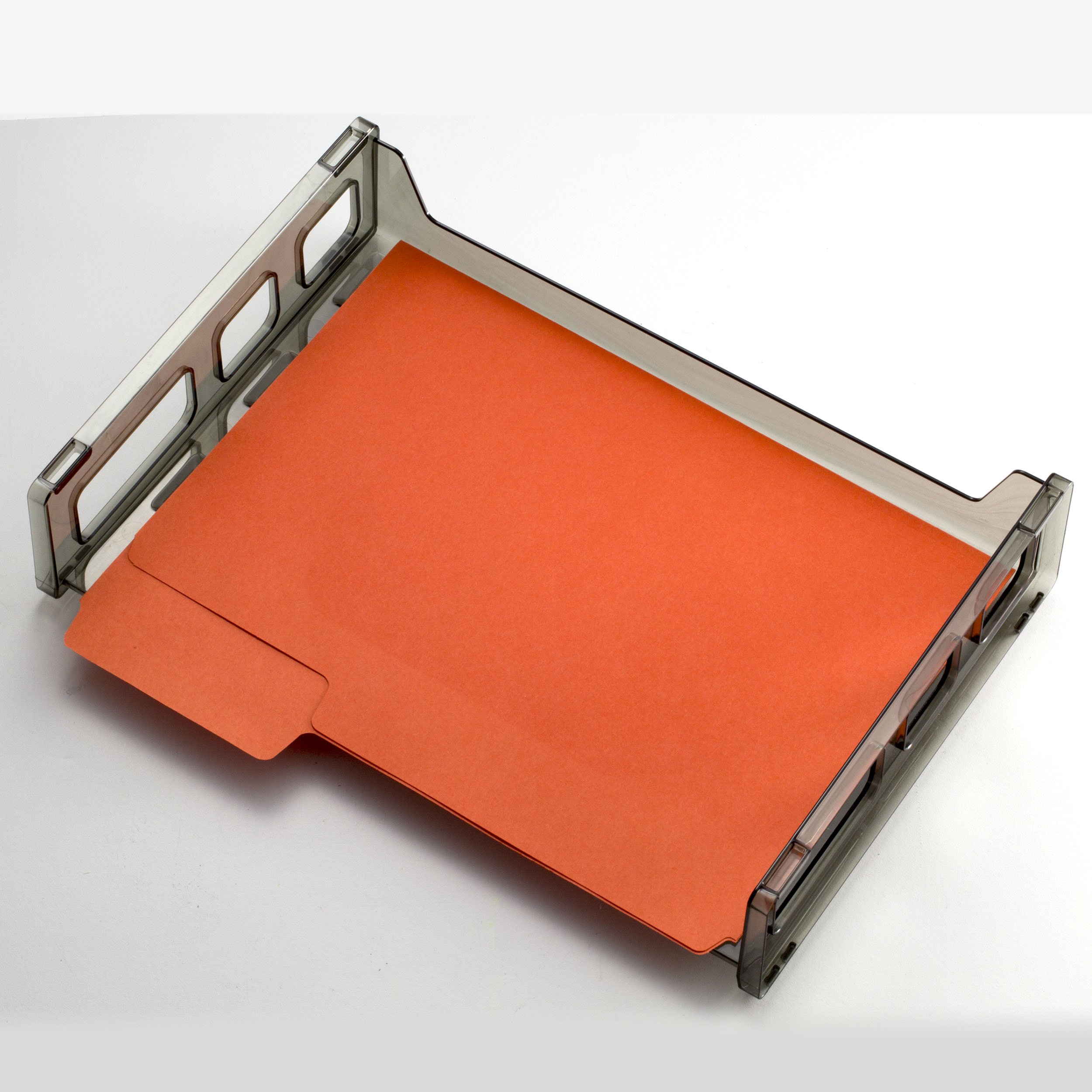 Officemate Stacking Tray, Letter Size, Smoke, 1 Tray (21001)