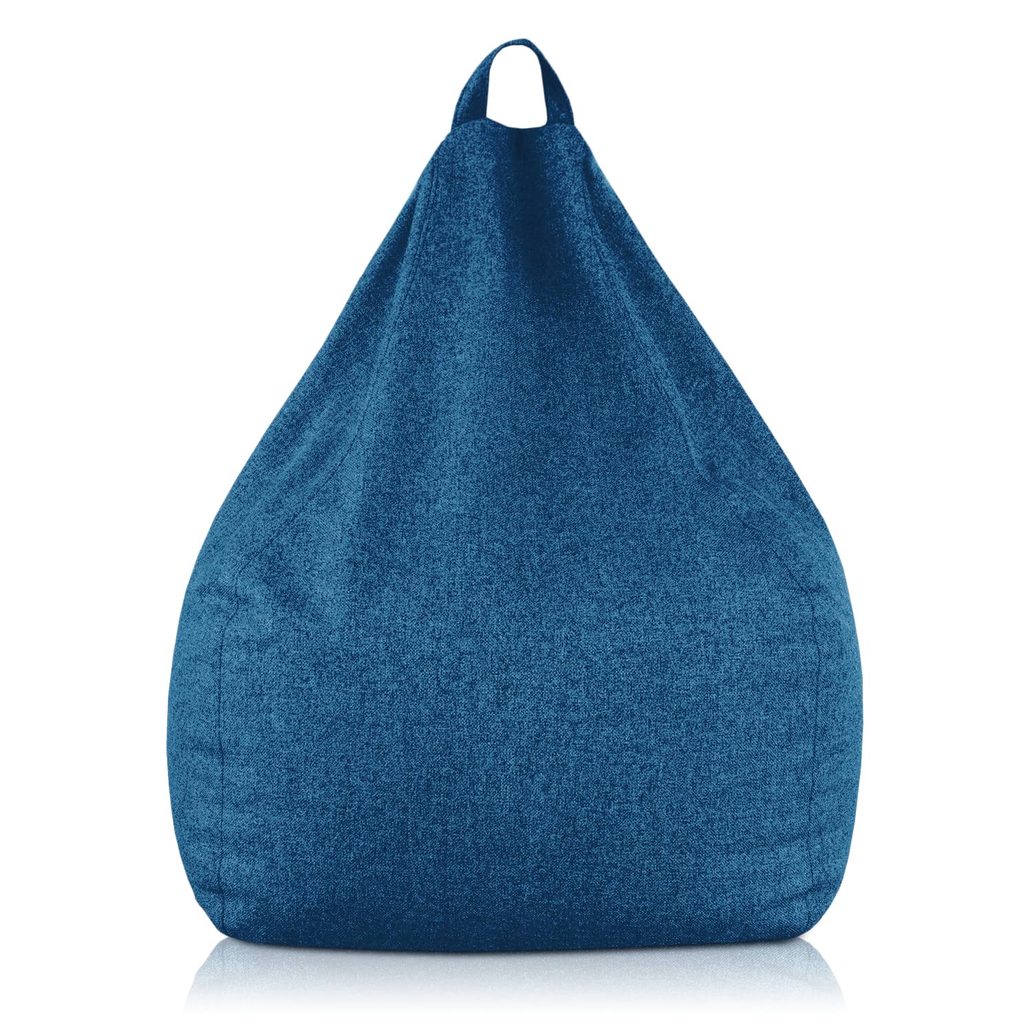 Deshome Pouf sacco medio da esterno e interno - Pouf Poltrona sfoderabile idrorepellente, Puff Bean Bag Chair design moderno per giardino soggiorno camera da letto Light Pouf Blu