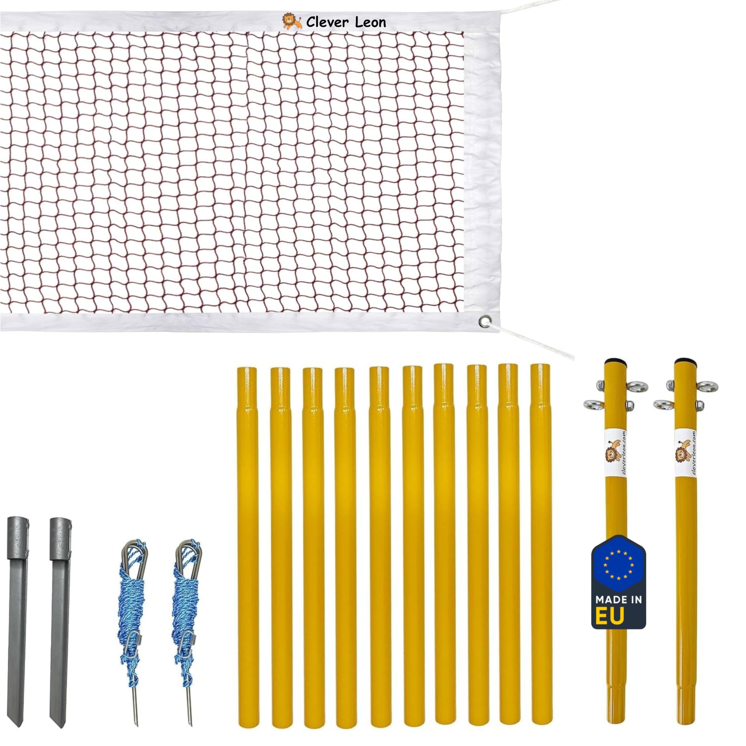 Volleyballnetz mit Pfosten Set Faltbar Outdoor 6,5 m
