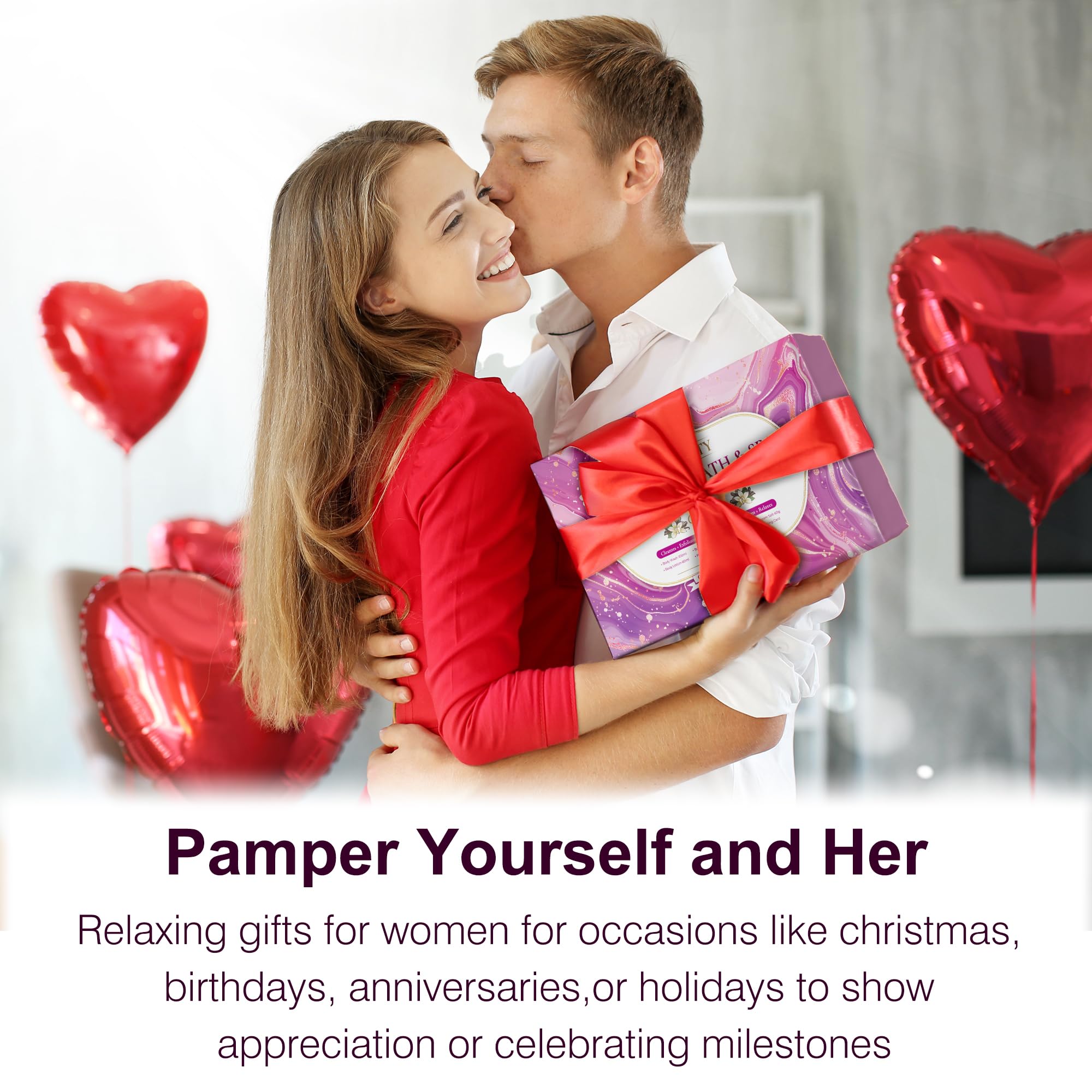 Regalos de spa para mujer, regalos de cumpleaños relajantes únicos para mamá, esposa, ella, cesta de regalo de spa para alivio del estrés para el día de la madre, hermana, juego de regalo de baño de