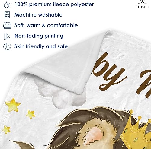 Miniatura 4 de FLOCHIL Mantas de bebé personalizadas, manta de bebé personalizada  Manta de bebé con nombre para niños, el mejor regalo para bebé, forro polar