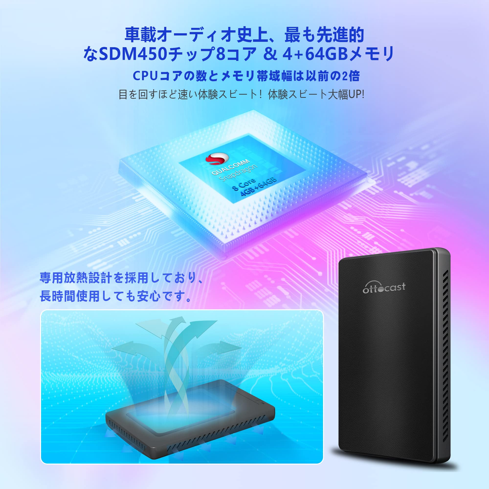 Amazon.co.jp: OTTOCAST カーオーディオ CarPlay AI Box Android 