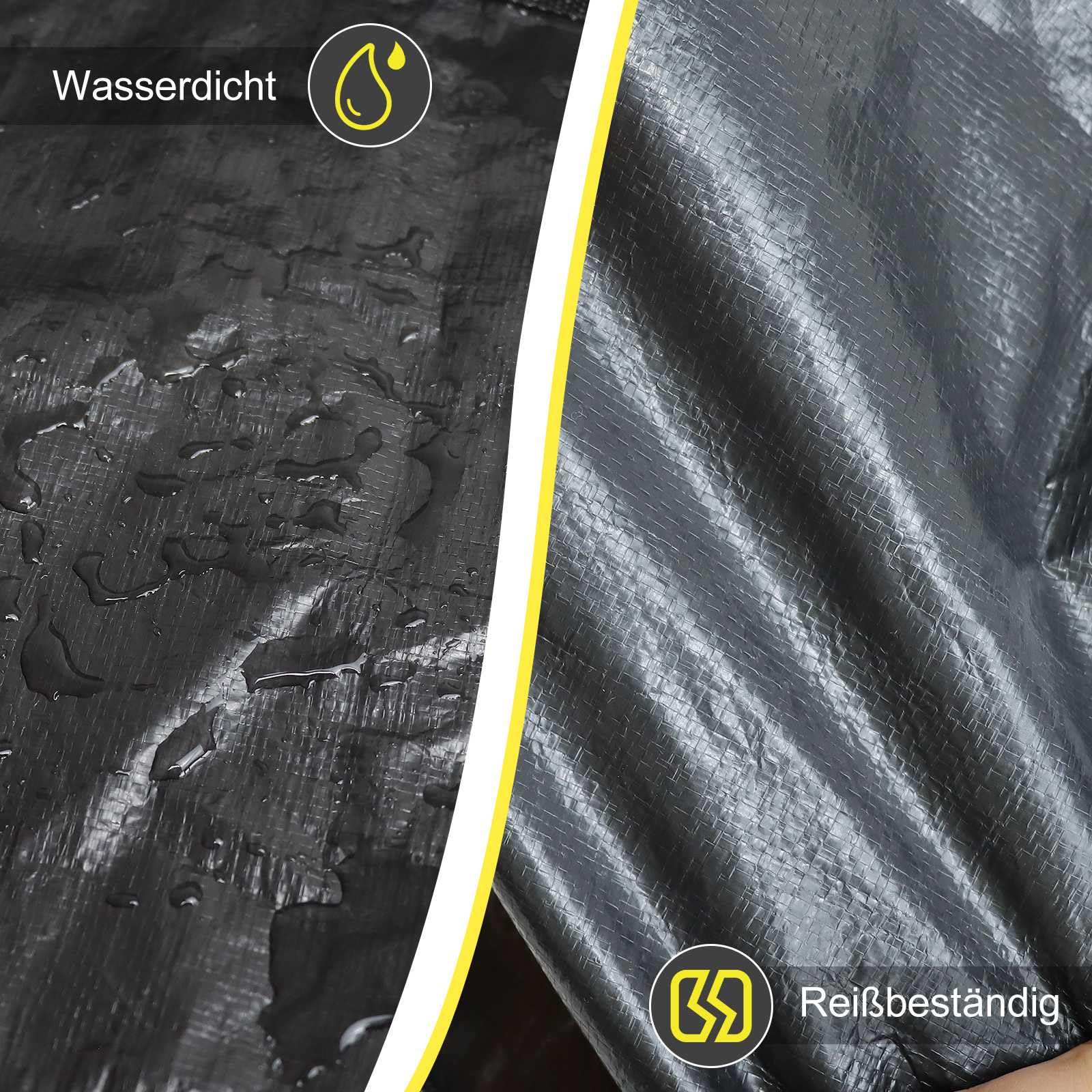 Lot de 6 Grand Sacs Déménagement Vêtements 85L, Imperméable Sac Rangement Résistant avec Fermeture éclair et Poignées Renforcées, Sacs Vêtements Housses Rangement(Noir)