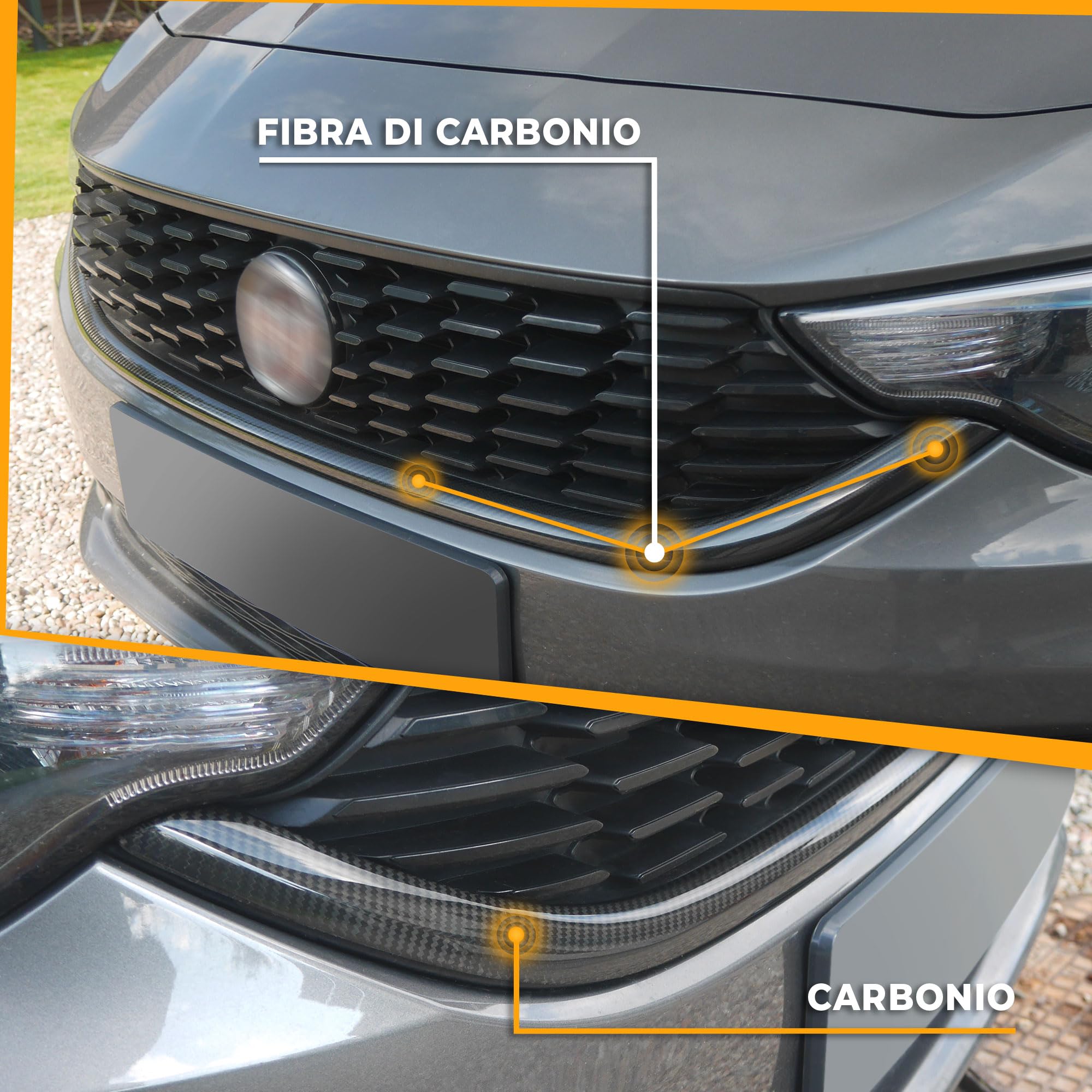 CHROMEMASTER | Profili Cromati Per Griglia Anteriore – Compatibili Con Ford Fiesta Hatchback 2008-2012 (Mk6 VII, Pre-restyling) | Set Da 2 Pezzi In Acciaio Inossidabile Lucidato | Aspetto Auto Premium E Protettivo