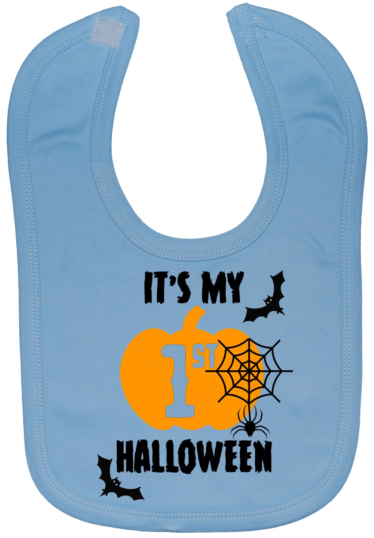 Acce Products It's My First Halloween Web Baby Feeding Bib Touch Attach 0 to approx 3 Years - Blue