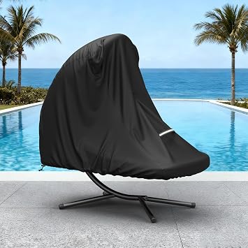 COSHNIBI Patio Hanging Chaise Lounge Cover, Swing Chaise Protector Cover