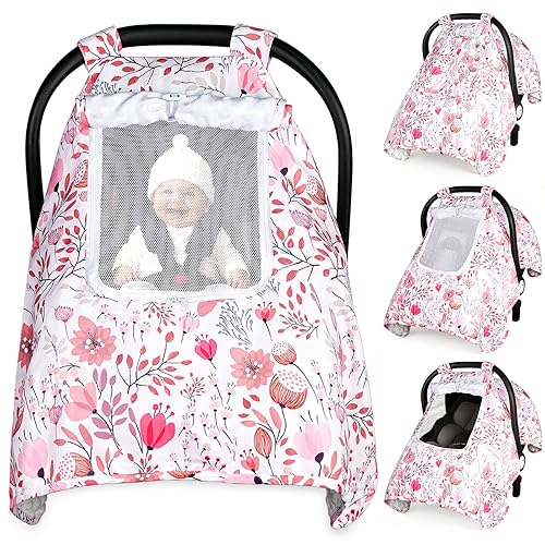 Funda de asiento de automóvil para bebé, fundas de asiento de automóvil para bebé con 2 capas transpirables con cremallera, resistente al viento,