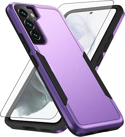 Asuwish Phone Case for Samsung Galaxy S22 Plus 5G with Screen Protector Cover and Slim Hybrid Full Body Protective Cell Accessories Gaxaly S22+5G Galaxies S22plus 22S + S 22 22+ G5 Women Men Purple