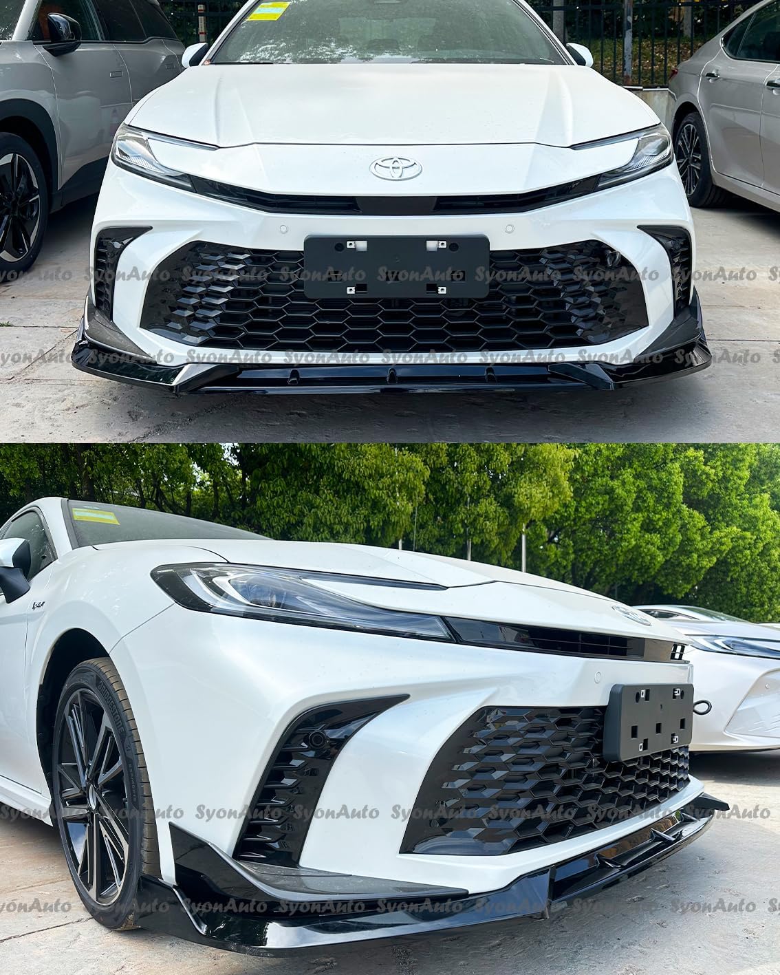 FOR 2025+ TOYOTA CAMRY SE XSE JDM STYLE GLOSS BLACK 3 PCS FRONT BUMPER LIP SPLITTER KIT