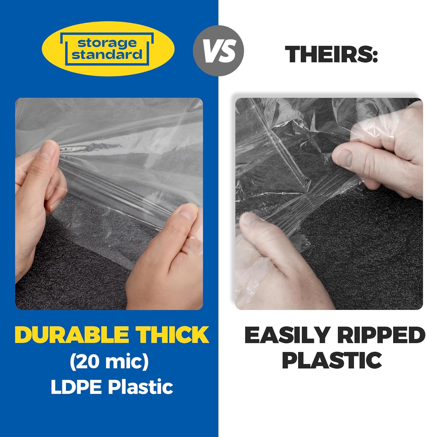 60-Pack Dry Cleaning Bags for Clothes 40-Inch Long - Clear Plastic Garment Bags for Hanging Clothes, Dry Cleaner Plastic Clothing Cover for Suits, Coat, Shirt, & Pants - Image 2