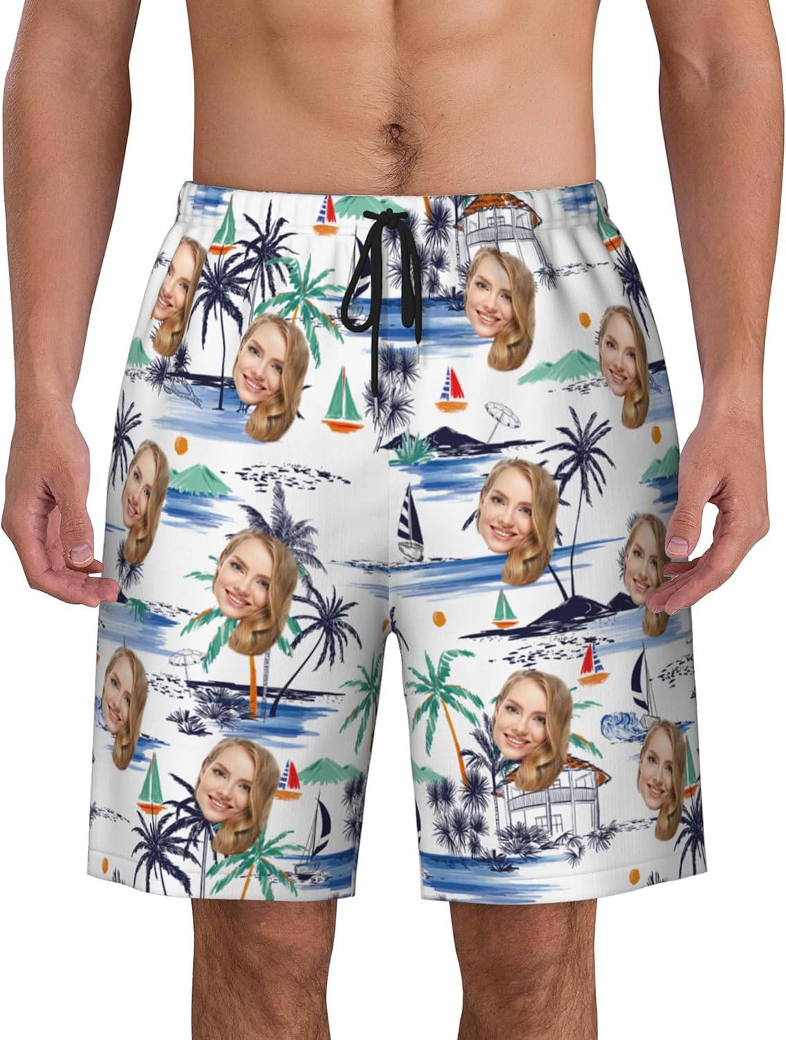 Custom Swim Trunks Men, Men's Beach Shorts, Mens Comfortable Shorts, Funny Mens Swim Trunks, Swimsuits for Men