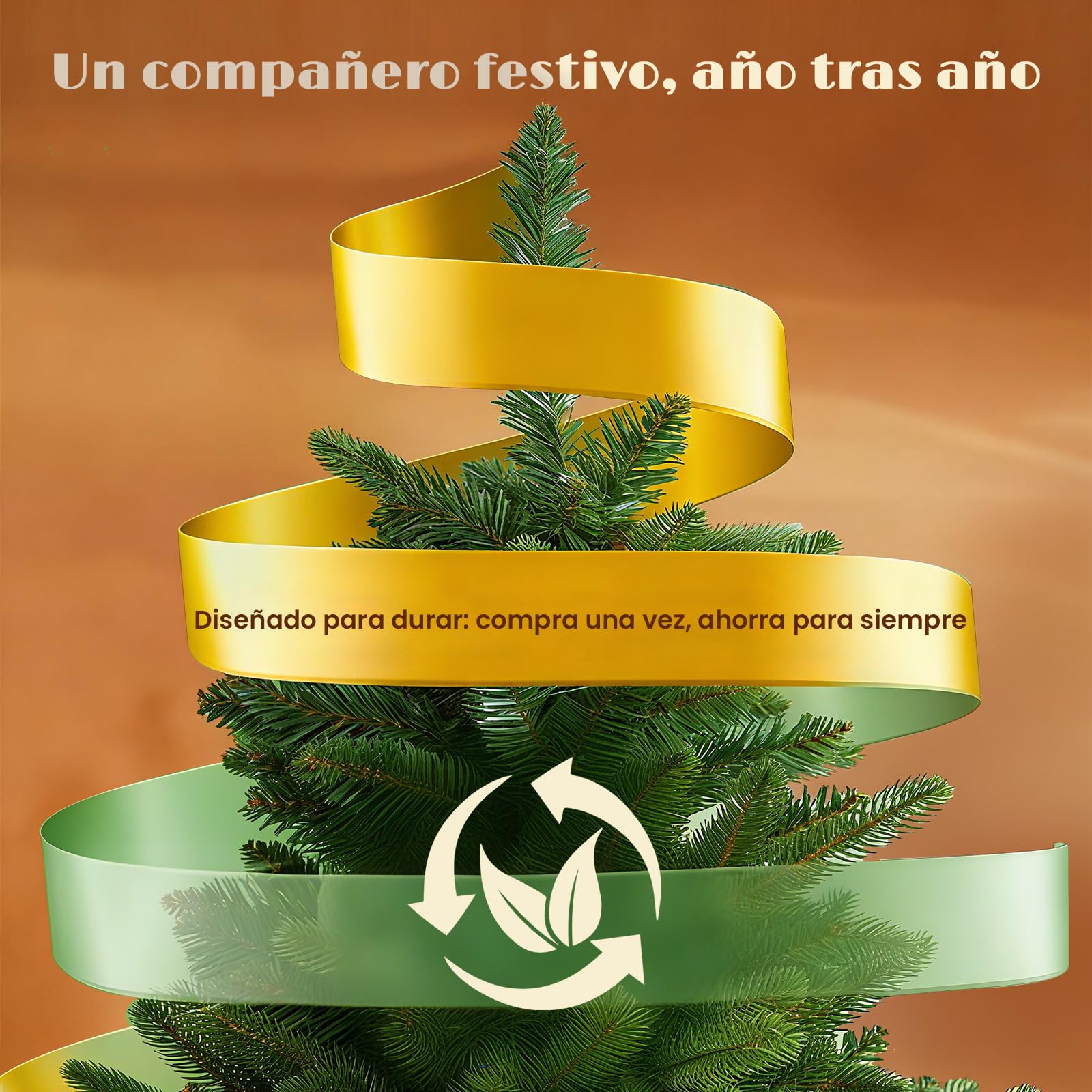 Arbol de Navidad Artificial 220cm - Árbol de Navidad Frondoso y Realista, Fabricado Mediante Inyección, Christmas Tree con Soporte de Madera y Bolsa para Guardarlo