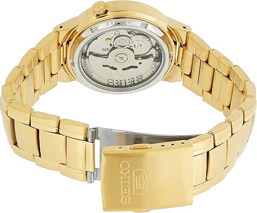 Miniatura 2 de SEIKO SNKA10 5 Reloj automático de acero inoxidable dorado con esfera dorada para hombre, Oro, Relojes de moda