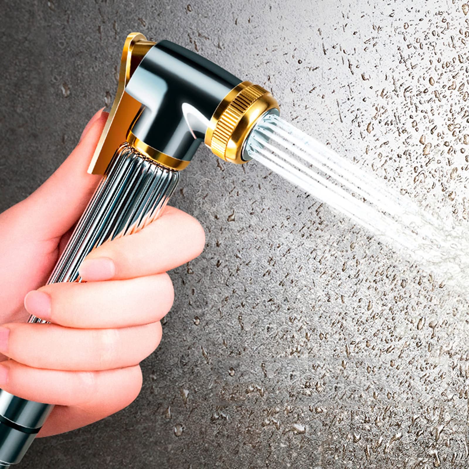 Rociador de bidé de mano para inodoro, rociador de pañales de tela para montaje en pared, boquilla de bidé para inodoro, ducha de mano de acero inoxidable, boquilla de ducha de bidé de mano, cromo B