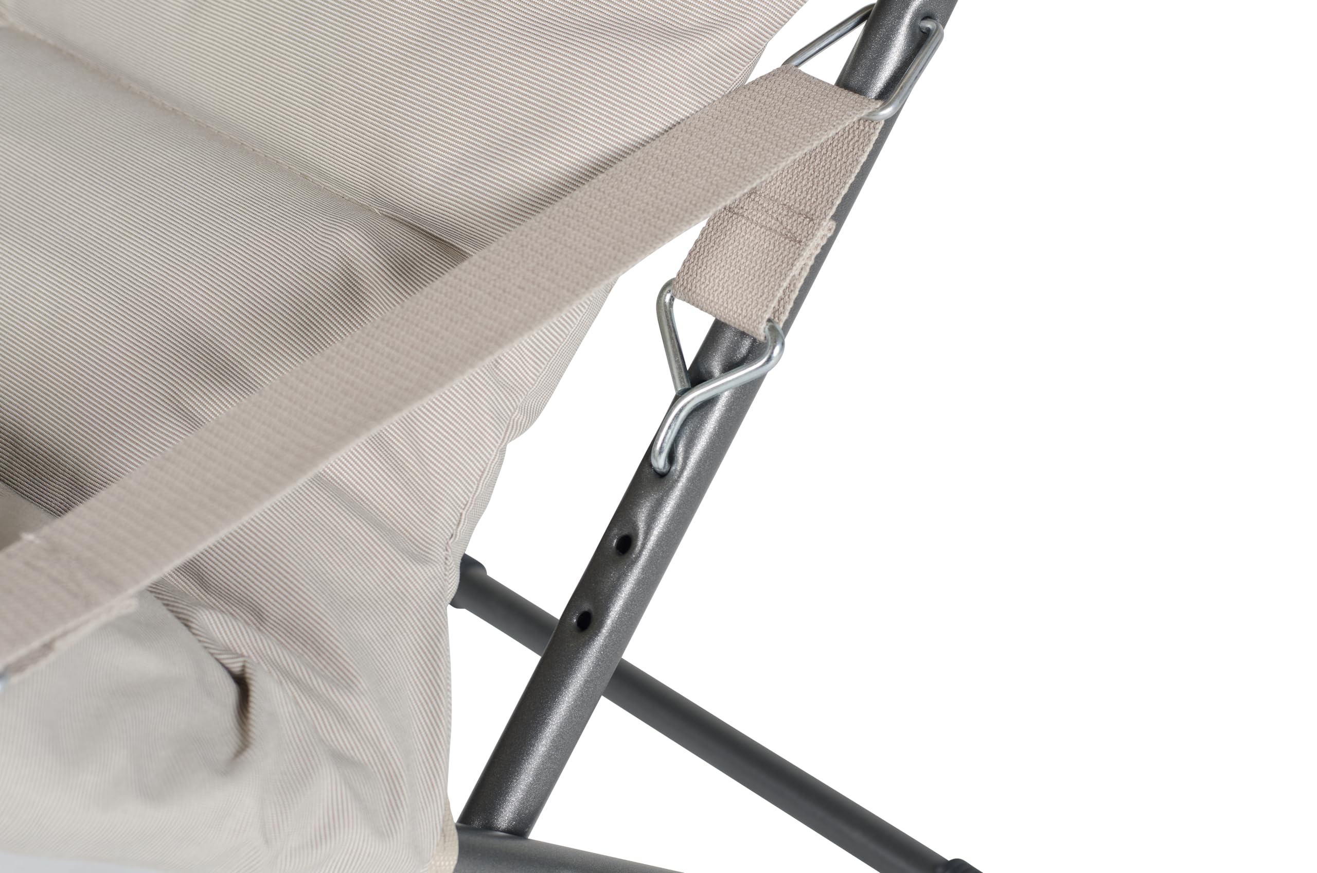 Fiam Fiesta Soft Sdraio Anatomica Regolabile da Esterno Telaio Acciaio Verniciato Antracite Tela Olefine Bianco Beige
