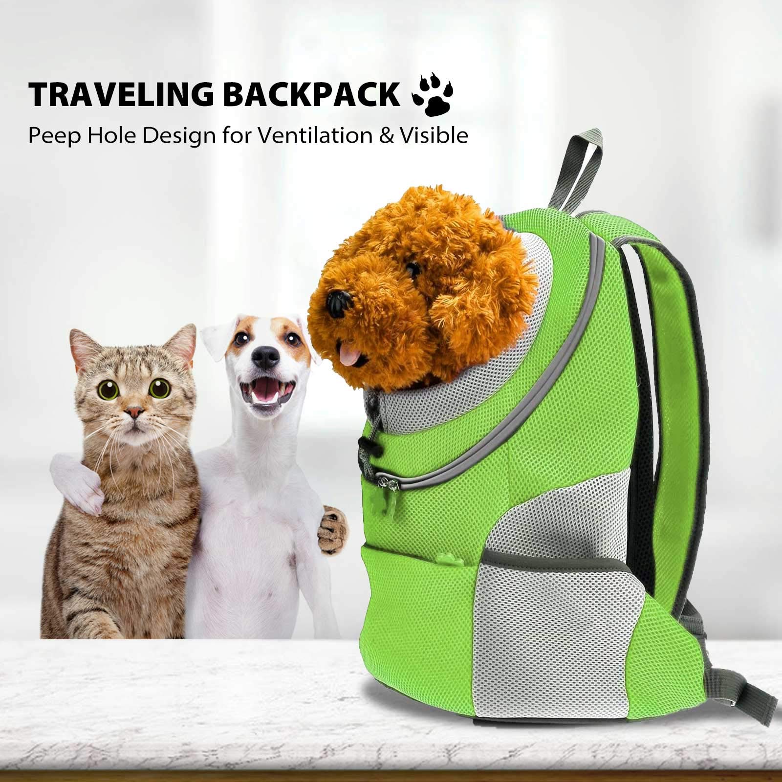 PETCUTE Dog Bag Pet Carrier Cat Dog Carrier Hondenrugzak Rugtas Hond Dubbele Schouders Rugzak Head Out Pet Carrying Bag voor Kleine Medium Honden For Bike Hiking Outdoor Travel