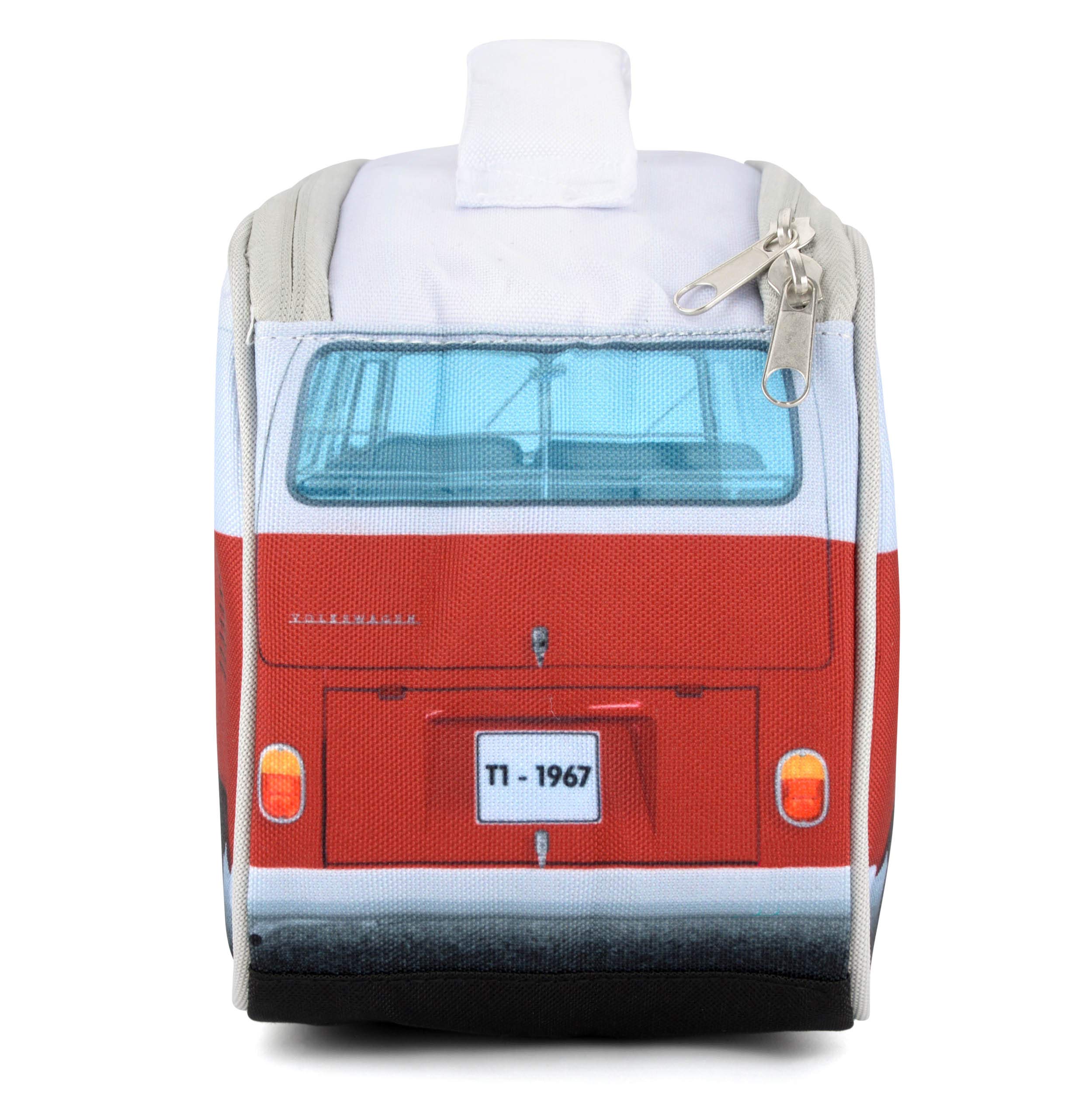BRISA Board Masters - Volkswagen Collection – Neceser para el almuerzo Volkswagen T1 Bulli Bus (rojo/frontal del autobús)