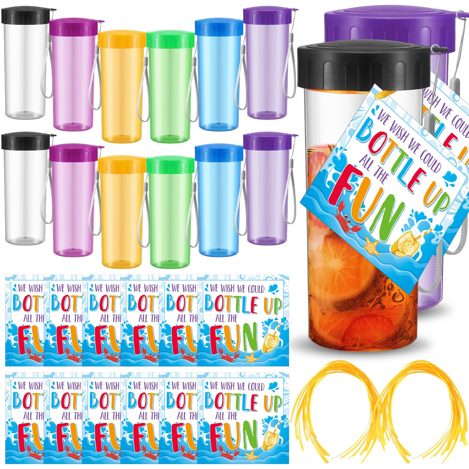 Sunnychicc 24 Sets Summer Graduation Student Gifts, Water Bottles Bulk Colorful Sports Water Bottles, End of Year Gifts for Students, Sports Cups from