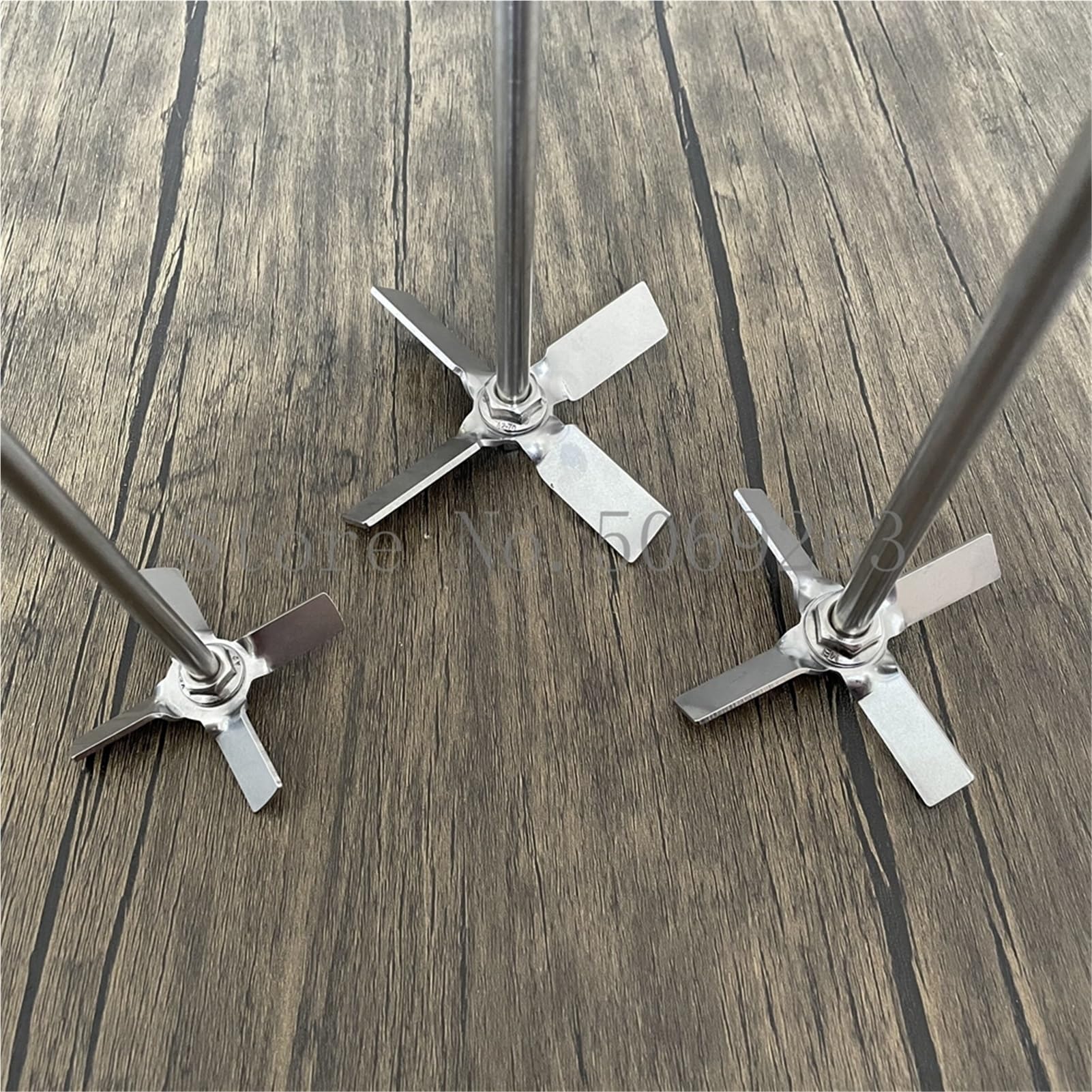 Überkopf-Rührstab, Overhead Rührer 304 Edelstahl 4 Blatt Propeller Mit Stange 40mm-100mm 1 Set(50mm blade with rod)