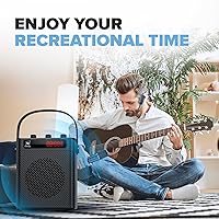 Vista 9 de Amplificador de voz, micrófono inalámbrico, micrófono de mano, micrófono portátil de 40 W y altavoz, sistema de karaoke inalámbrico, altavoz