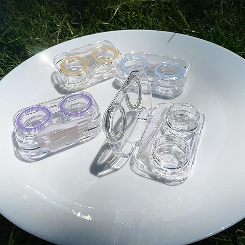 Miniatura 6 de 4 fundas para lentes de contacto, Púrpura, gris, amarillo, azul, Básico