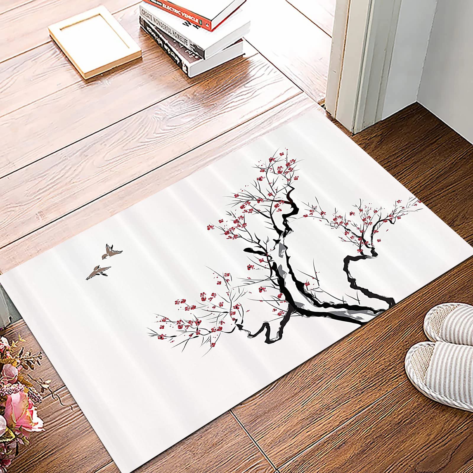 Tapis de Bain Antidérapant en Microfibre 50x80 cm,Ensemble asiatique, motif asiatique de la,Tapis de Sol Lavable en Machine avec Douces Absorbant l'eau pour la Baignoire, la Douche et la Salle de Bain Tapis de Bain Antidérapant en Microfibre 50x80 cm,Ensemble asiatique, motif asiatique de la,Tapis de Sol Lavable en Machine avec Douces Absorbant l'eau pour la Baignoire, la Douche et la Salle de Bain