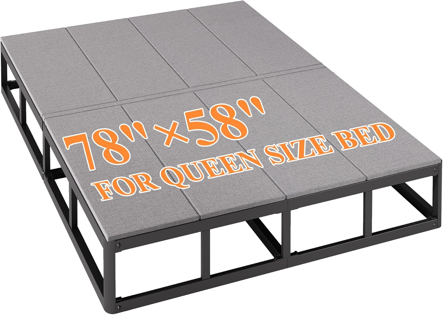 Queen Bunkie Board (58x78in) - 6mm Ultra-Thin & Ultra-Rigid Mattress Foundation, Heavy Duty Maximum Support - Low Profile, Breathable, Noise Reducing, Moisture Resistant