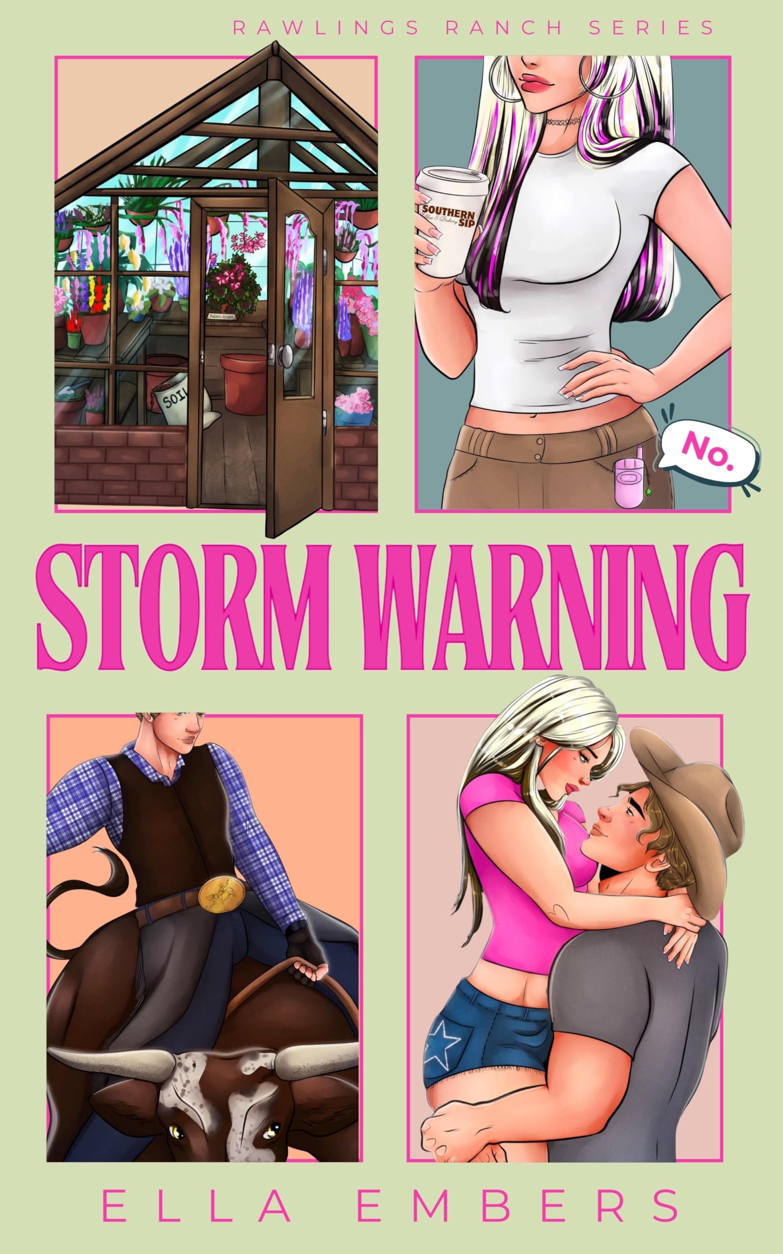 Storm Warning: A Small Town, He Falls First, Bull Rider, Cowboy Romance (Rawlings Ranch Series Book 2)