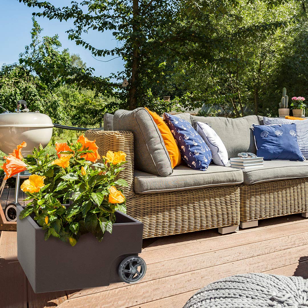 Best Choice Products 81Pound Heavy Duty Square Concrete Rolling