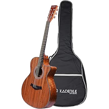 Kadence Frontier Series Acoustic Guitar - Kadence Frontier Series Black Acoustic Guitar With Die Cast Keys Combo Bag Strap Strings And 3 Picks Amazon In Musical Instruments