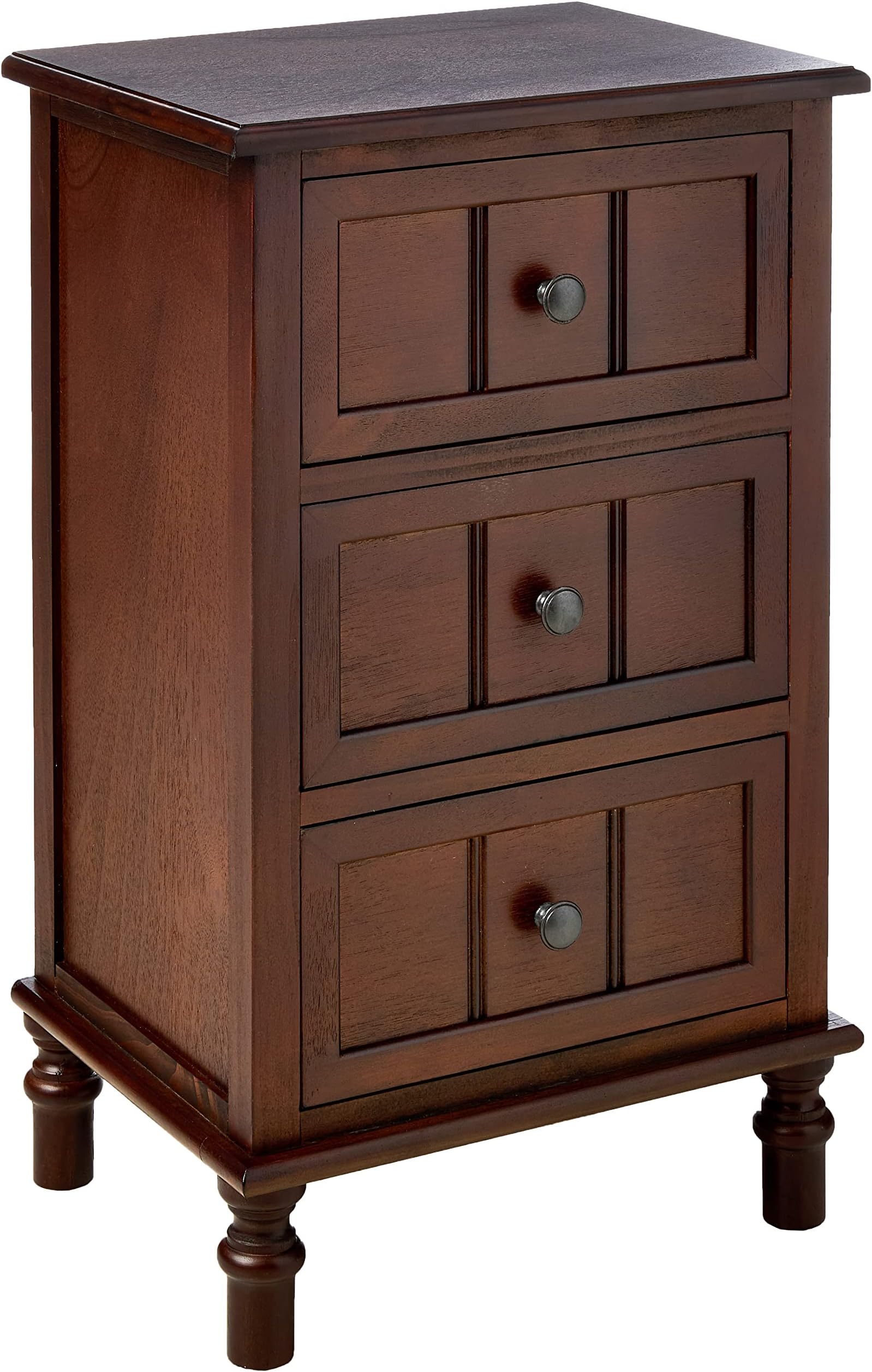 Decor Therapy Simplify 3-Drawer Accent Table, Walnut