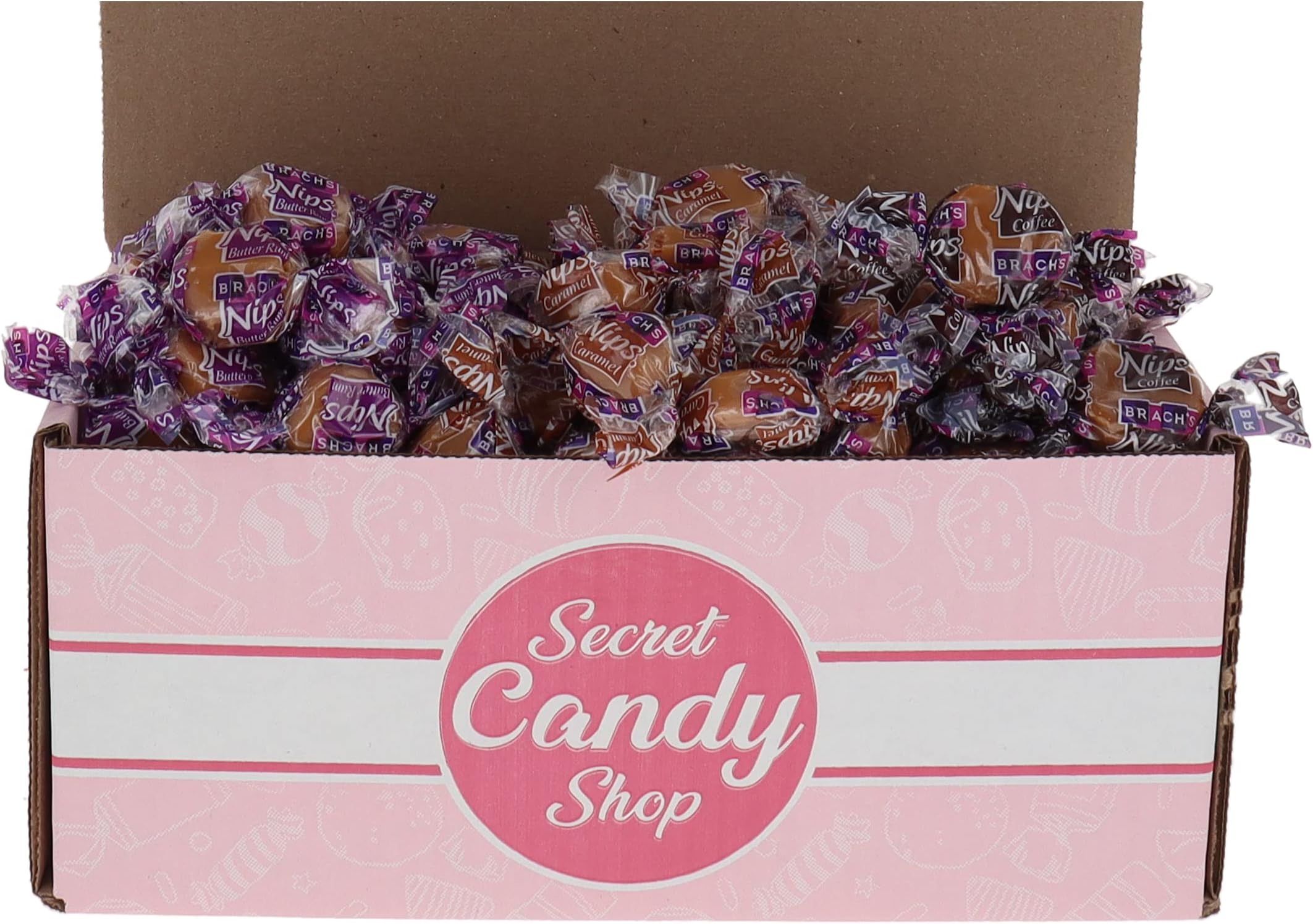 SECRET CANDY SHOPNips Hard Candy Bulk in Box (Caramel, Pack of 100)