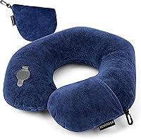 Vista 1 de Almohadas de cuello Rewondah para viajar, almohada de viaje inflable, almohada de cuello inflable para viajar en avión con cubierta lavable