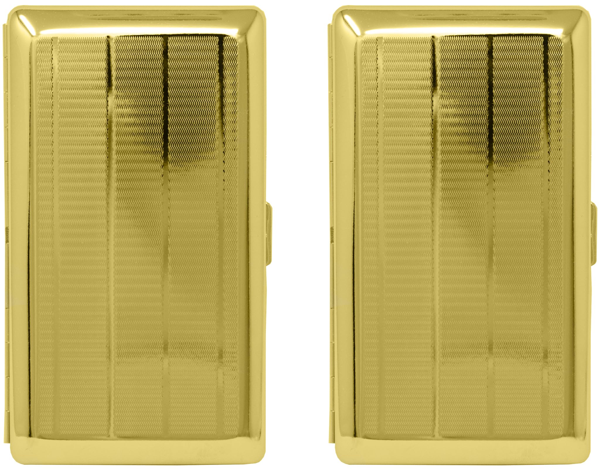 Amazon.com: Set of 2 Metal-Plated 120s Cigarette Case & Stash Box (Gold  Lines) : Health & Household