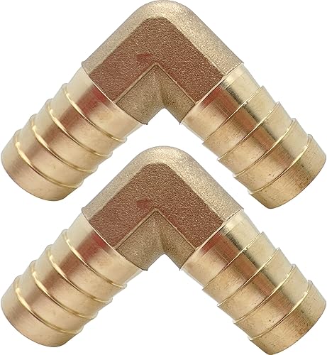 2 piezas de latón manguera de púas de 12 pulgada de púas x 12 pulgada de púas de 90 grados conector de codo L de ángulo recto CX WONDERLAND