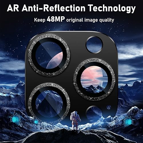 Miniatura 10 de UniqueMe Protector de lente de cámara para iPhone 13 ProiPhone 13 Pro Max, fuerte protección contra caídas no se cae fácilmente Cubierta de pantalla