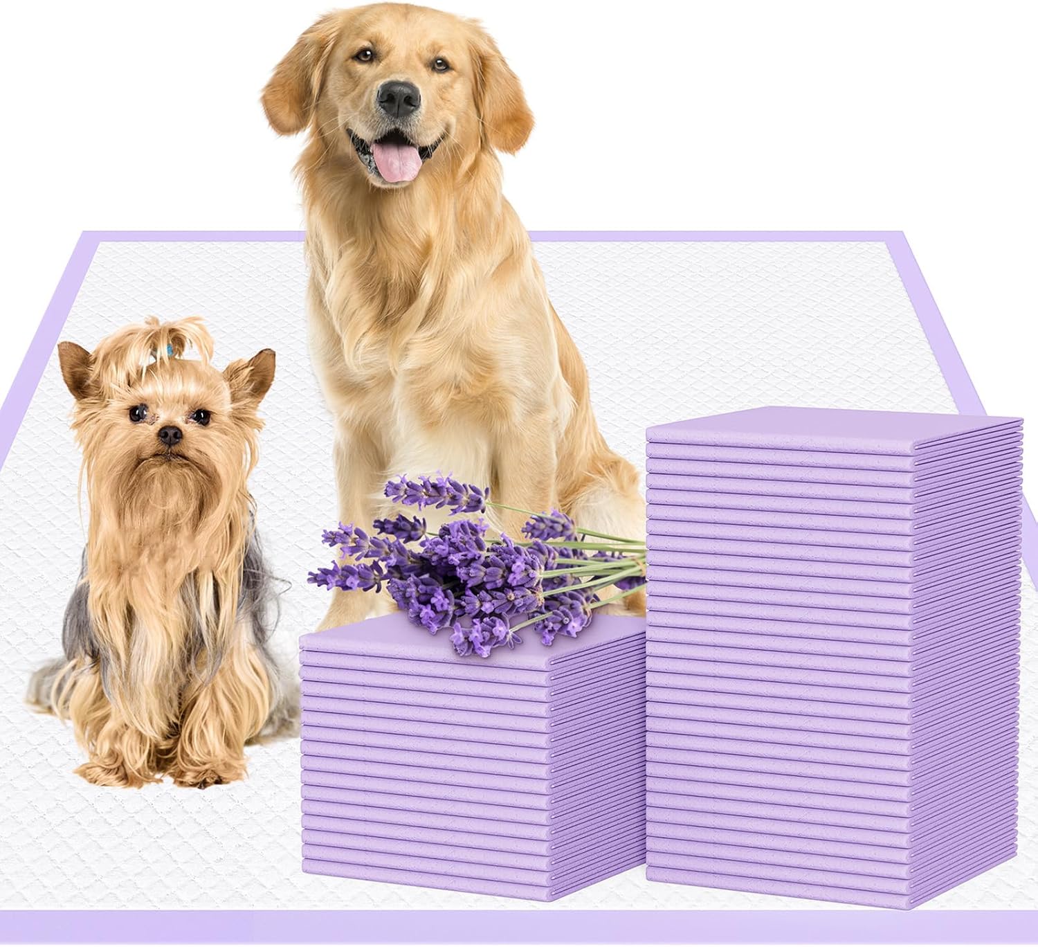 JollyMate Extra Large Dog Pee Pads 36"x36", 50 Counts Leak-Proof Heavy Absorbent Pee Pads for Dogs, Quick Dry Disposable Dog Training Pads