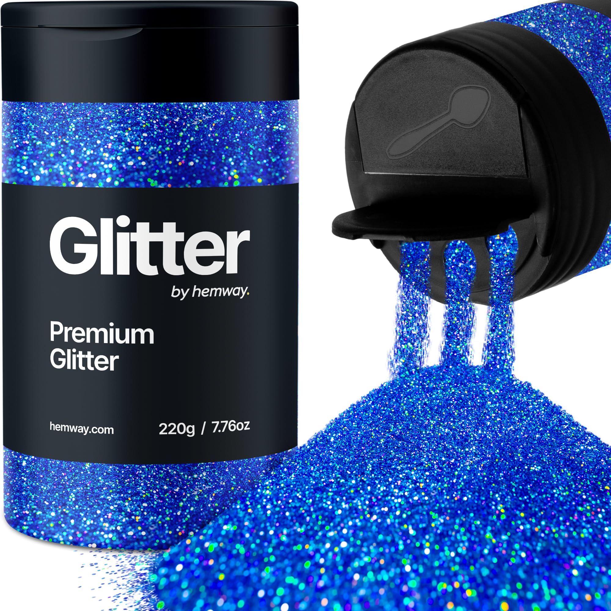 Hemway Sapphire Blue Holographic Glitter Shaker