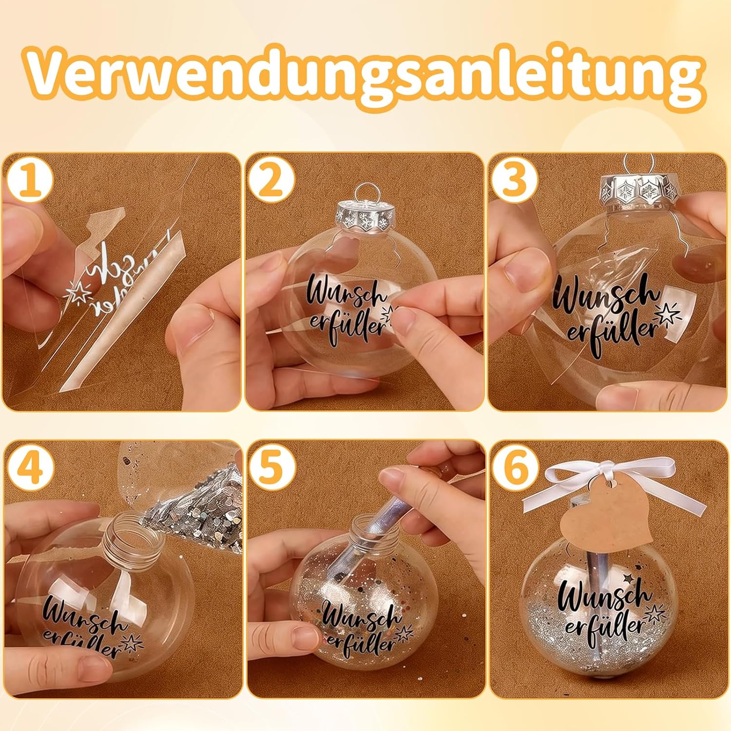 Wish Fulfiller Money Gift Ball DIY - Creative Money Gifts Birthday & Wedding - Transparent Money Gifts Packaging with Test Tube, Glitter & Heart Pendant