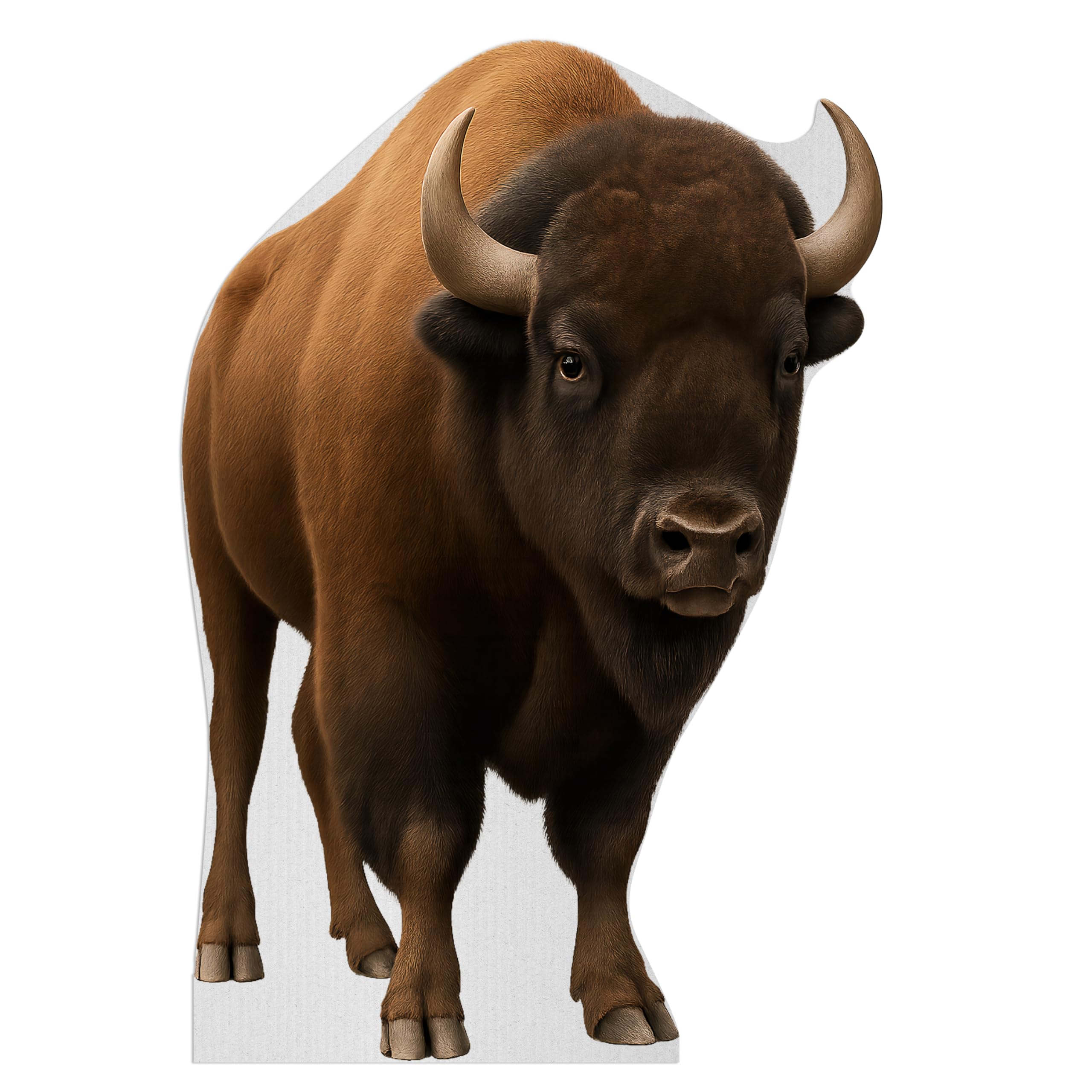 Bison Life Size Standee - 3FT Freestanding Coroplast Cutout | Wild Animal Standup Photo Booths, Jungle Party, Birthday & Halloween Decorations