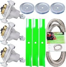 52 Inch Mower Deck Rebuild Kit - Fits Hustler Raptor Raptor Limited 52" Mowers, 3 Spindles (604214) + 3 Blades (603995) + 1 Belt (791998)+3 Idlers(603998)