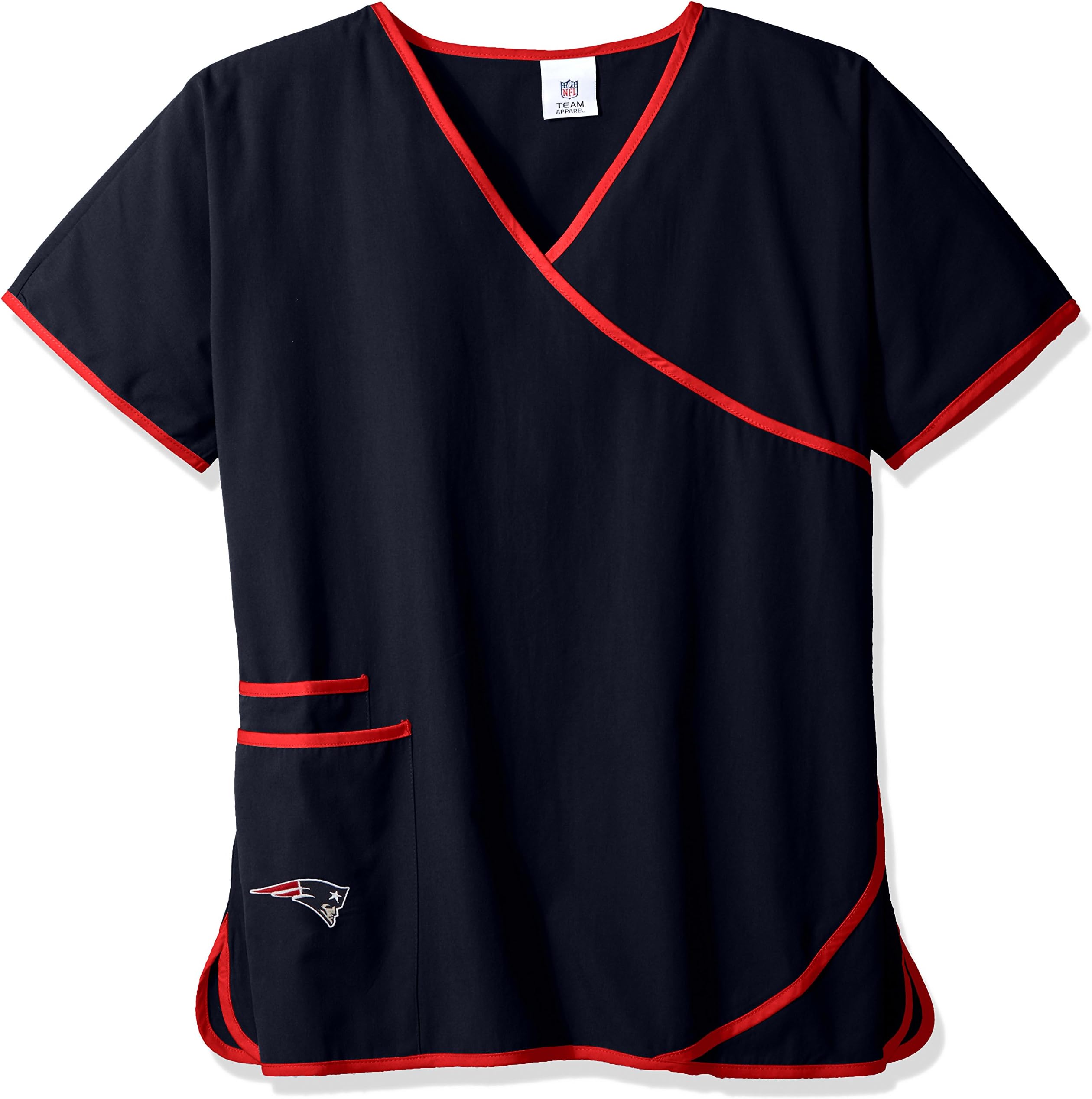 Scrub Dudz Women's NFL Mock Wrap Scrub Top