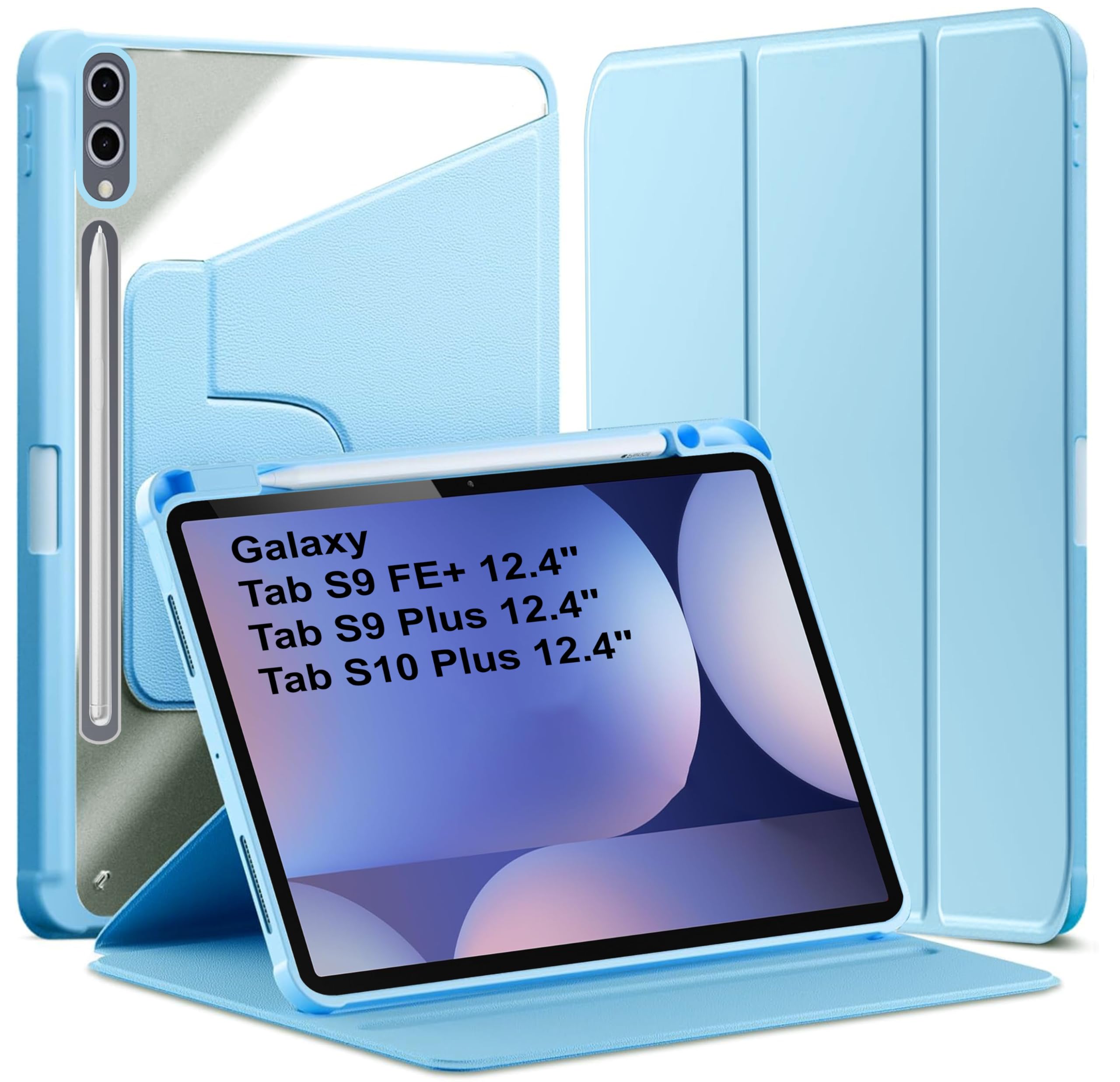 TGK Rotating Case for Samsung Galaxy Tab S9 FE+/S9 Plus/S10+ 12.4