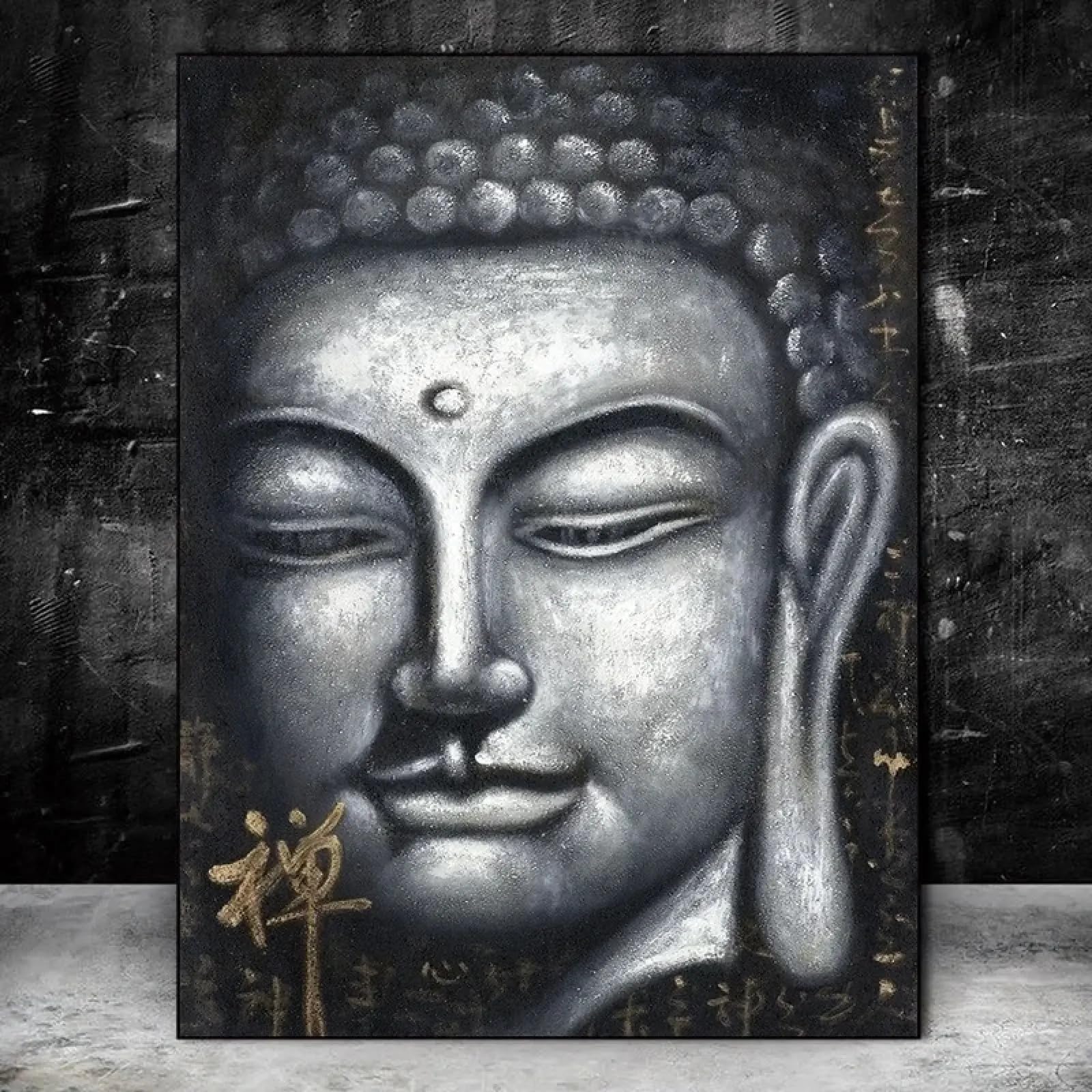Peinture sur toile bouddhisme abstrait avec impression haute définition - 8