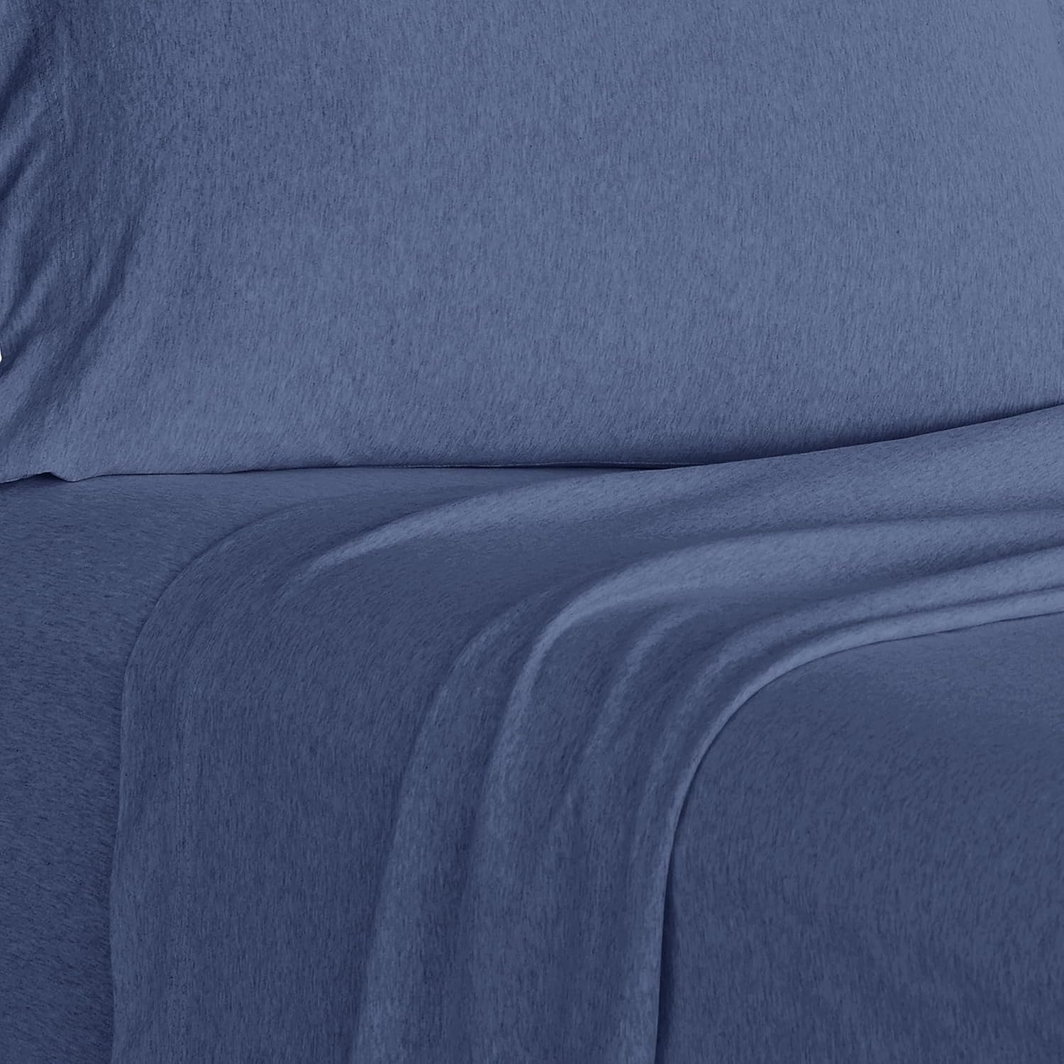 Brooklyn Flat Jersey Knit Sheet Set, French Blue, Queen