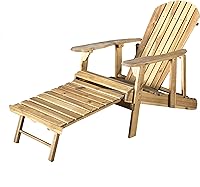 Vista 1 de Halley Adirondack silla reclinable de madera con reposapies