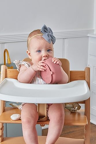 Miniatura 2 de dollop Tazón de succión de silicona, sin BPA, apto para lavavajillas y microondas (rosa polvoriento)