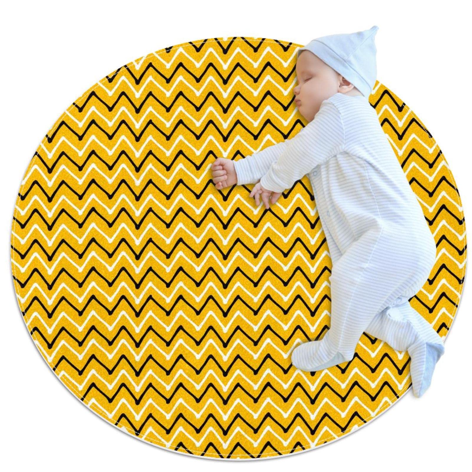 Tapis de salle de bain jaune à rayures pour réveiller votre déco